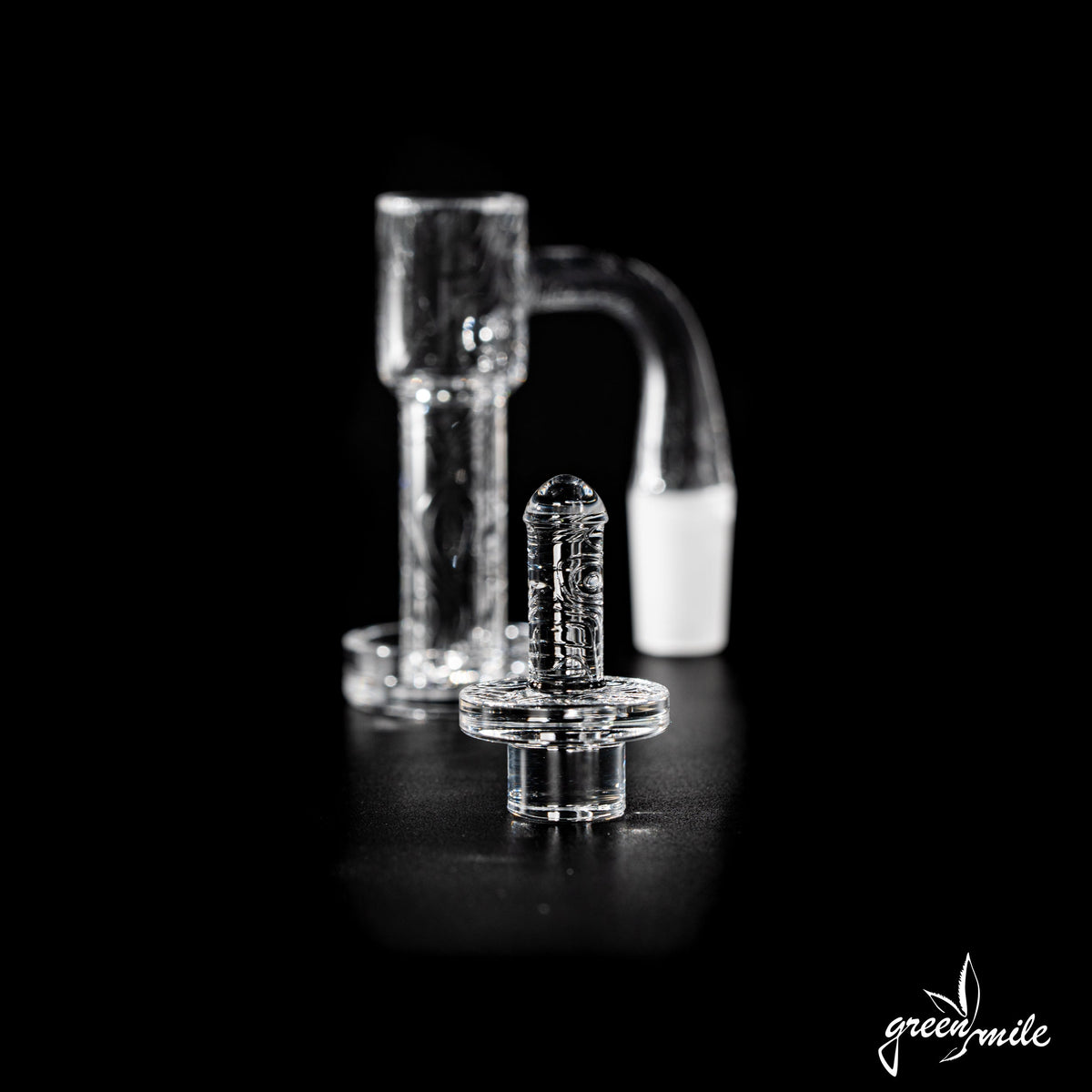 Quartz Sluper "Baum" 14mm Frontansicht mit Cap im Fokus
