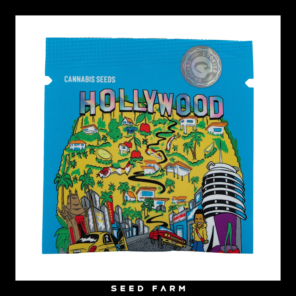 Cookies Hollywood, White Runtz x Hollywood, feminisierte Cannabis Samen, Rückansicht