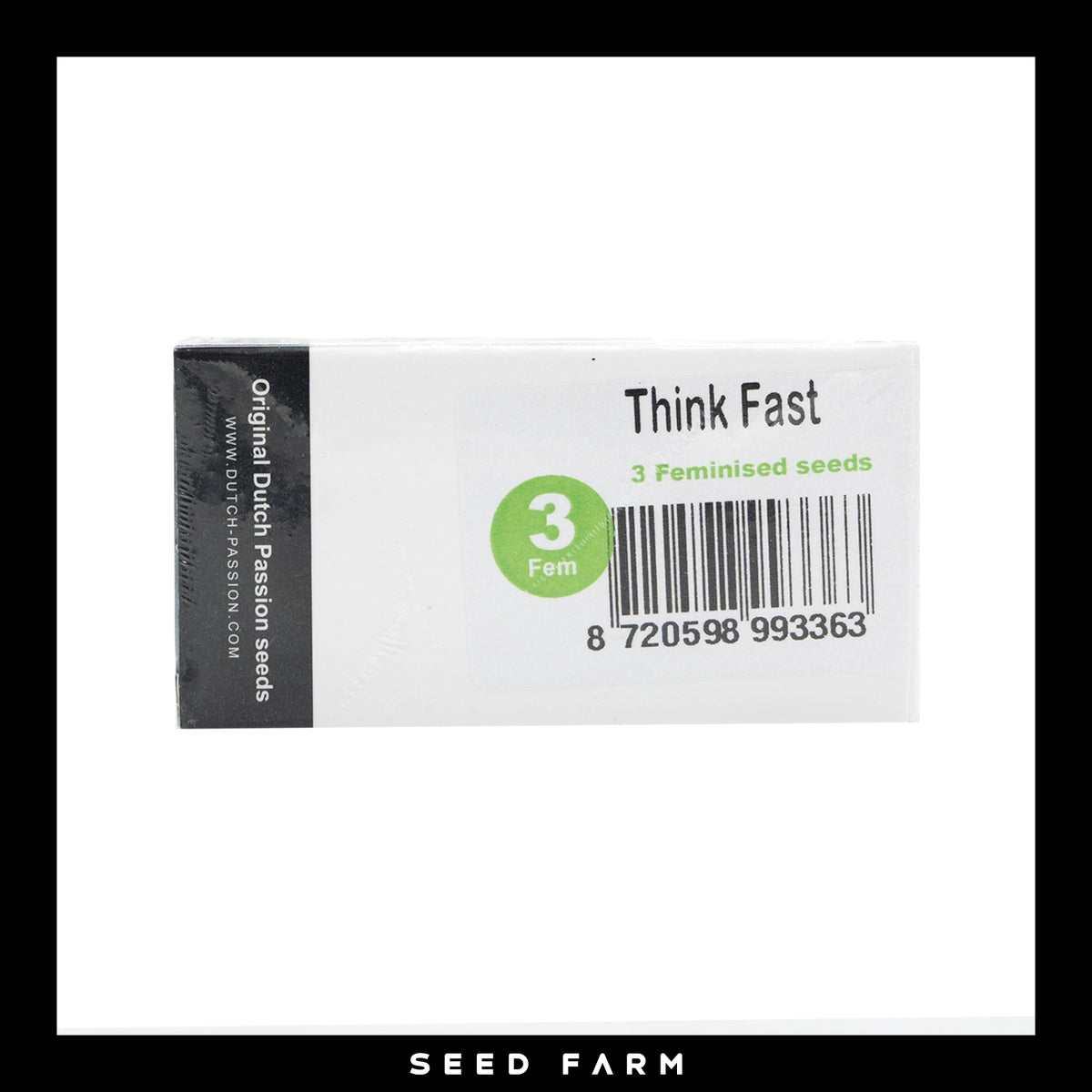 Dutch Passion, Think Fast, feminisierte Cannabis Samen, 3 Stück, Vorderansicht