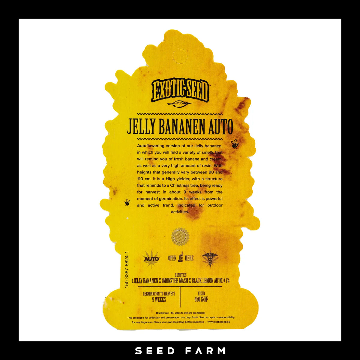 Exotic Seed, Jelly Bananen, automatische Cannabis Samen, Rückansicht