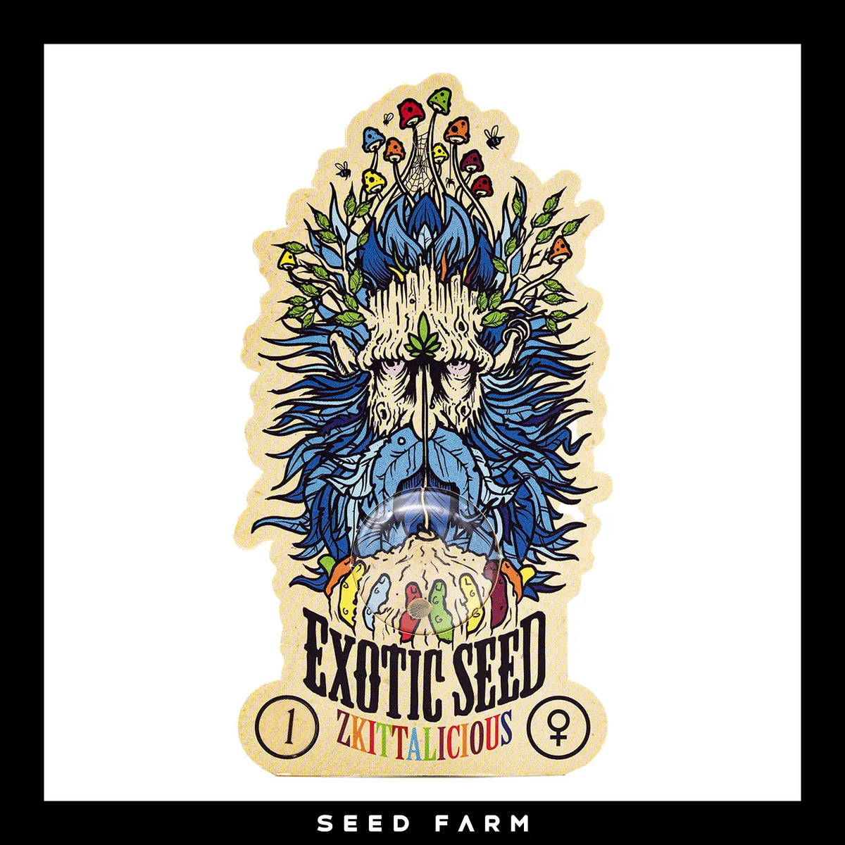 Exotic Seed Zkittalicious, feminisierte Cannabis Samen, 1 Stück, Vorderansicht