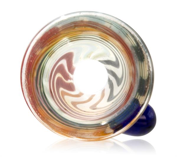 Glas-Kopf Cone -" Batik" mit Rollstop | NS 18.8 innen Ø 20mm