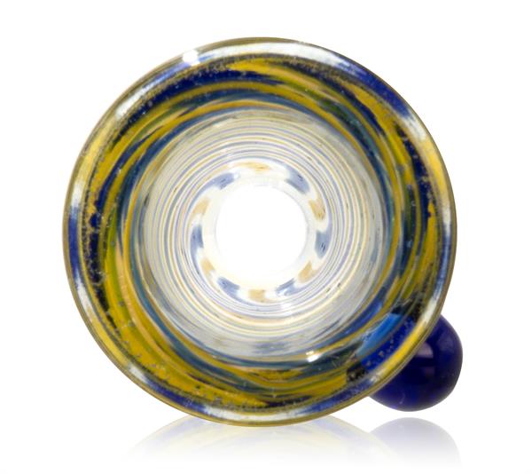 Glas-Kopf Cone -" Batik" mit Rollstop | NS 18.8 innen Ø 20mm