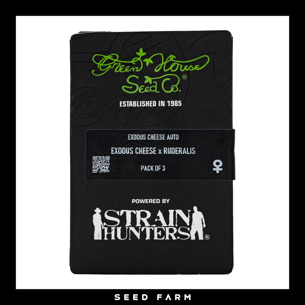 Green House Seed Company, Exodus Cheese, automatic Cannabis Samen, 3 Stück Vorderansicht