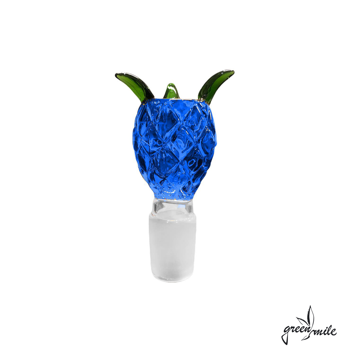 Glas-Kopf - Ananas | Blau 18.8