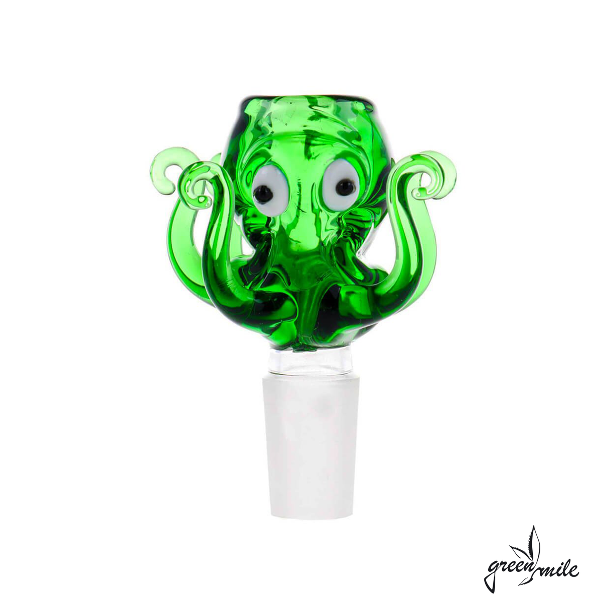 Glas-Kopf - Octopus | Grün 18.8
