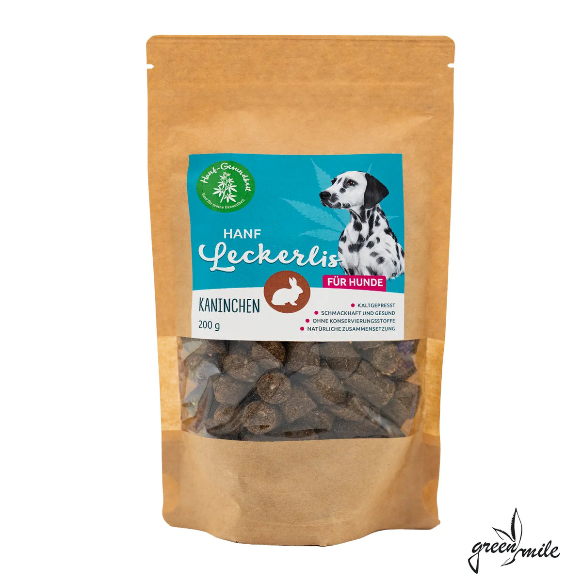 Hanf Gesundheit, Leckerlis für Hunde, Kaninchen, Verpackung, Vorderansicht