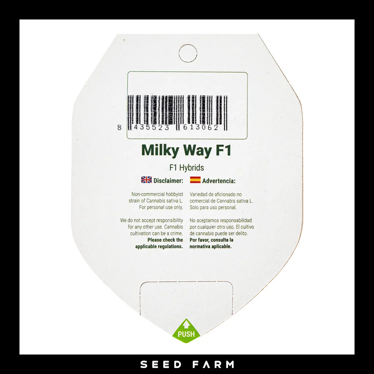 Royal Queen Seeds Milky Way F1, automatic Cannabis Samen, Rückseite