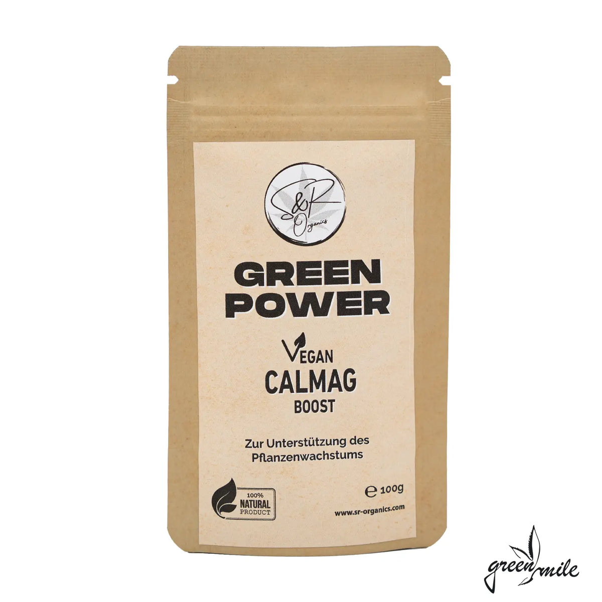 S&R Organics, Vegan Calmag Boost, 100g, Verpackung, Vorderansicht