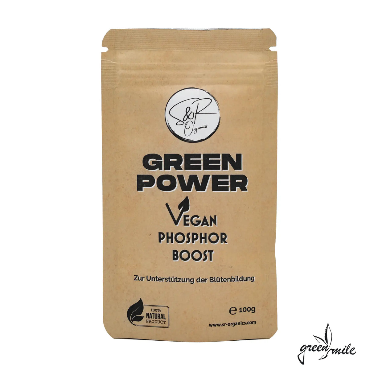 S&R Organics, Vegan Phosphor Boost, 100g, Verpackung, Vorderansicht