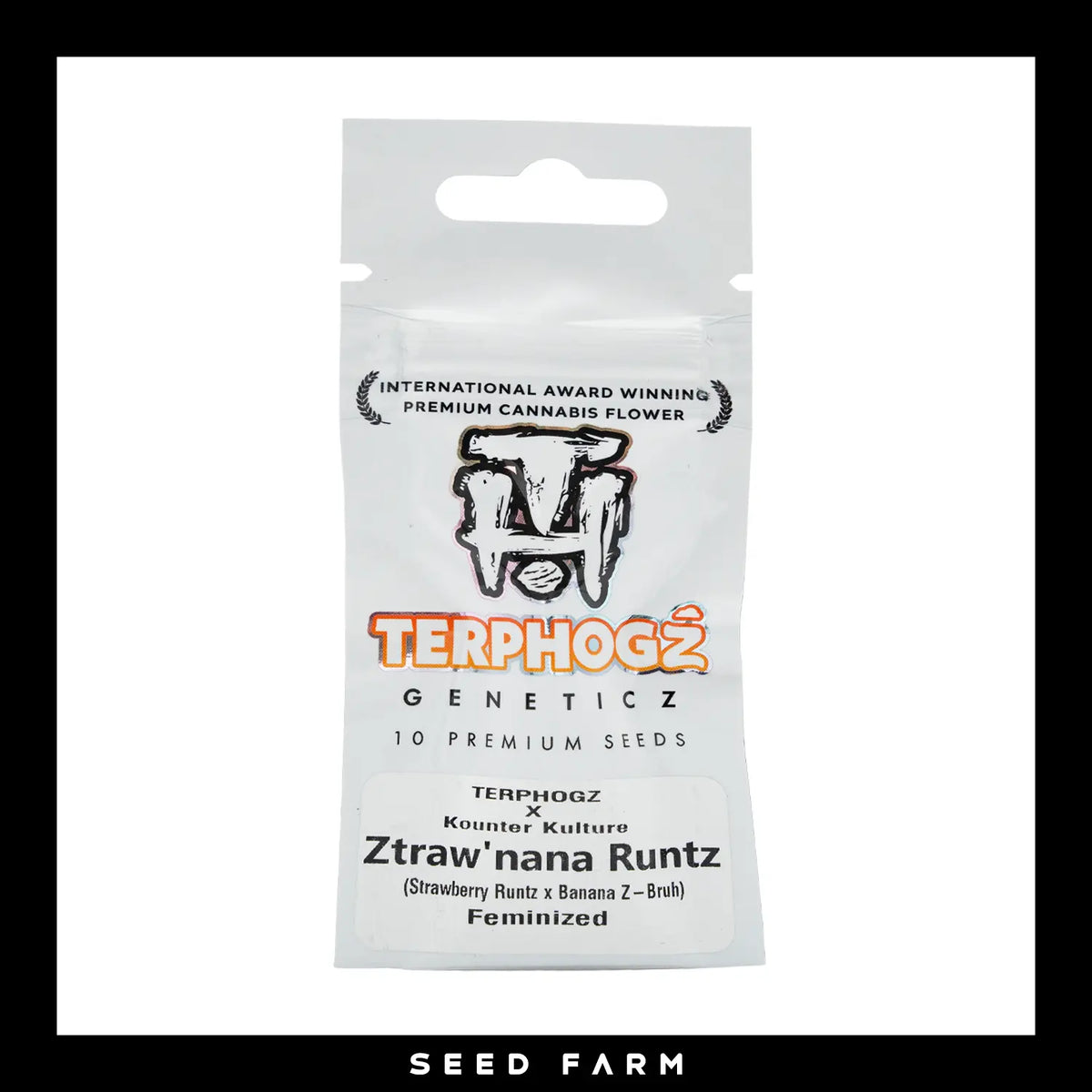 Terphogz, ztrawnana runtz, Feminisiert, 10 Seeds, Verpackung, Vorderansicht
