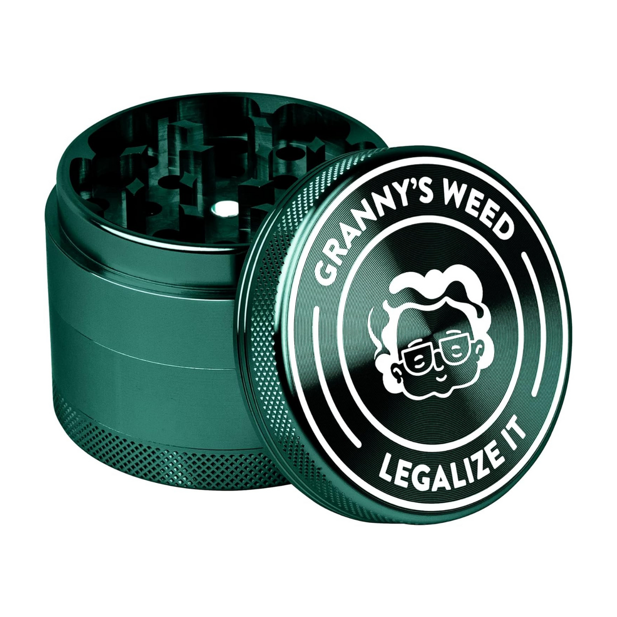 Grannys Weed - Alu-Grinder Ø55mm | GRÜN