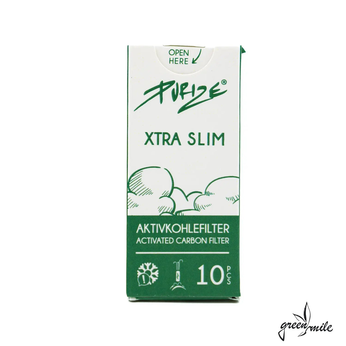 PURIZE - XTRA Slim | Aktivkohlefilter | 10 Stk im Pack