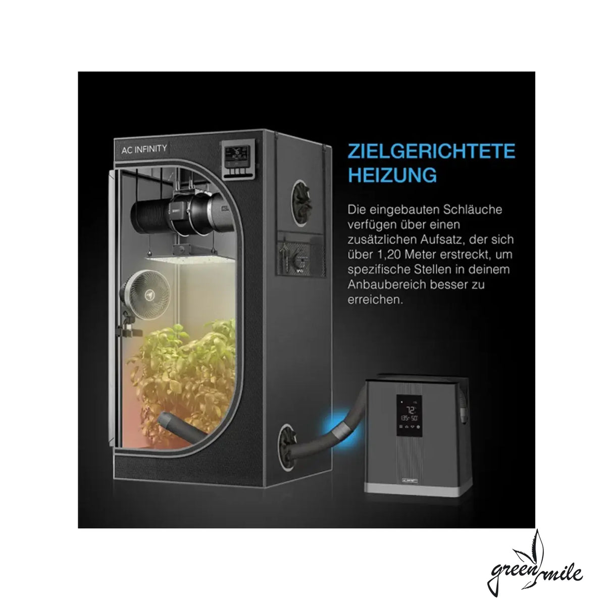 AC Infinity, Thermoforge t3, Heizung, Anwendungsbeispiel