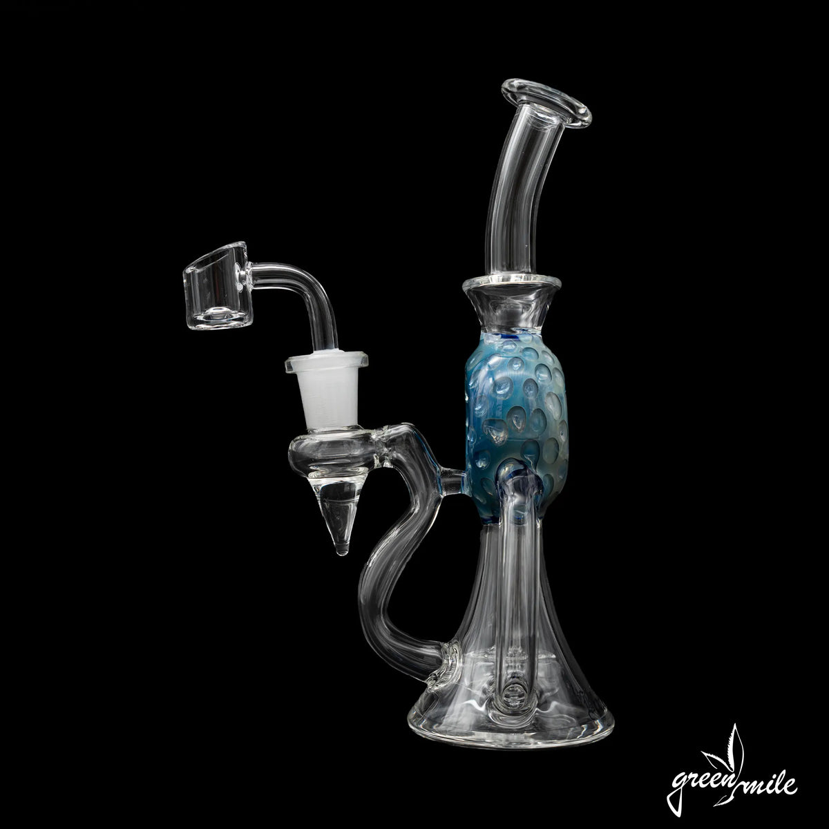 Black Leaf, Recycle Dabbing Rig, Blue Donut, Seitenansicht 2