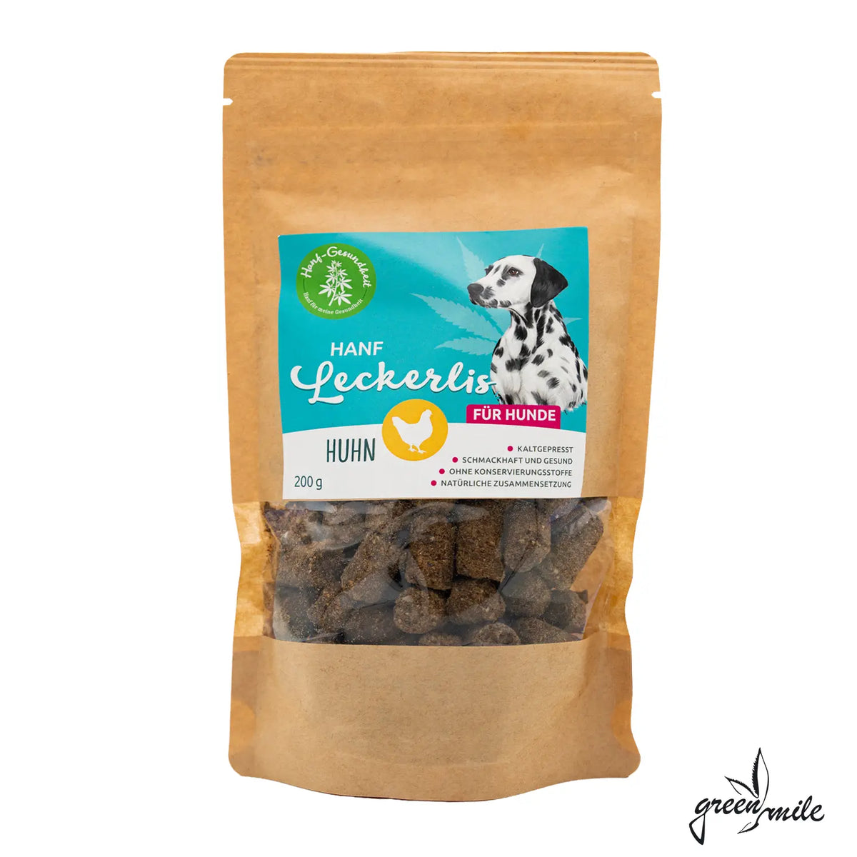Hanf Gesundheit, Leckerlis für Hunde, Huhn, Verpackung, Vorderansicht