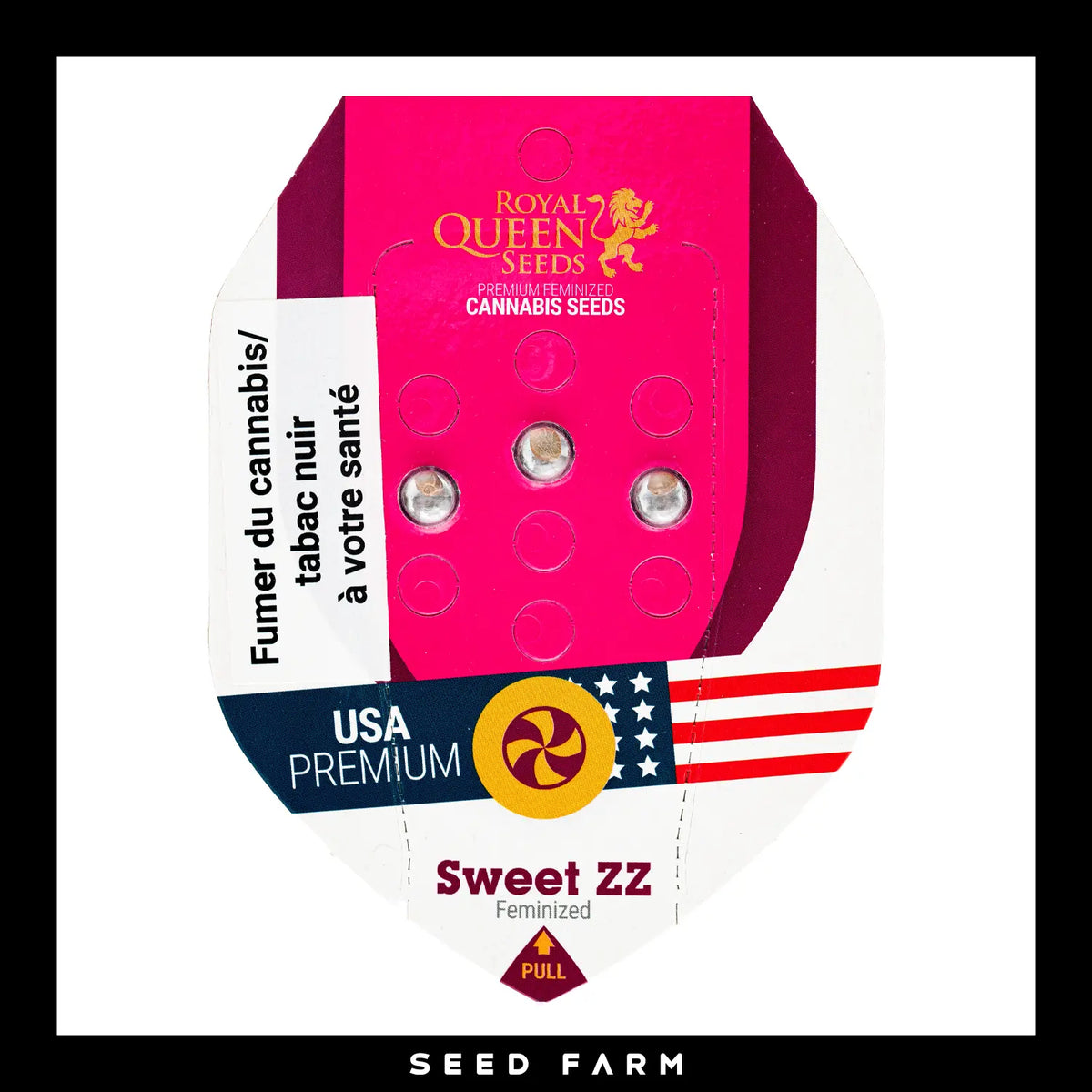 Royal Queen Seeds Sweet ZZ, feminisierte Cannabis Samen, 3 Stück, Vorderansicht