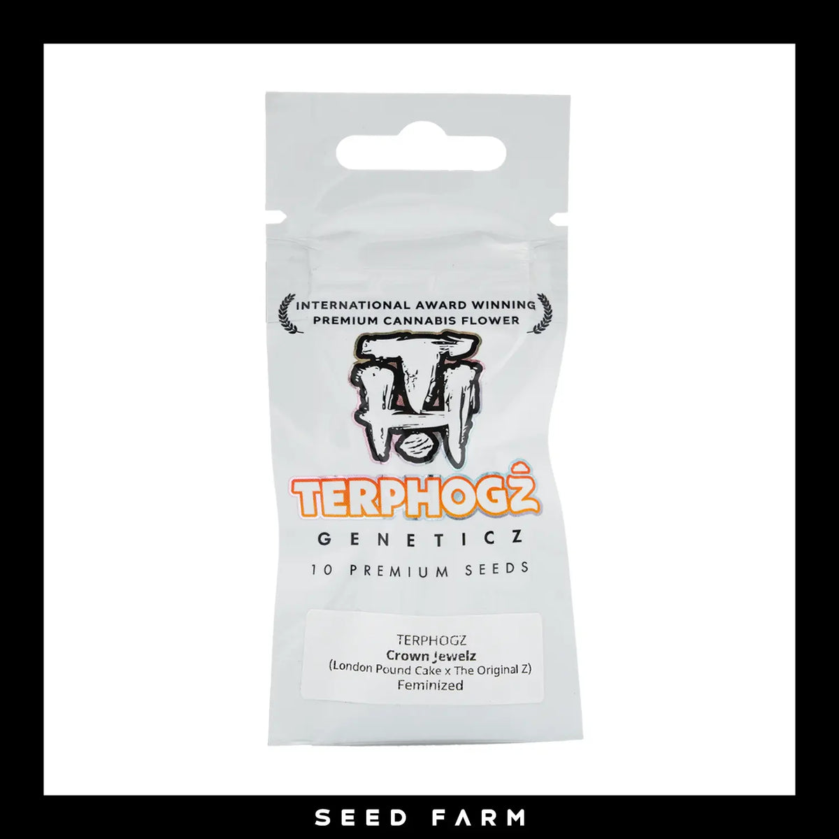Terphogz, Crown Jewelz, Feminisiert, 10 Seeds, Verpackung, Vorderansicht