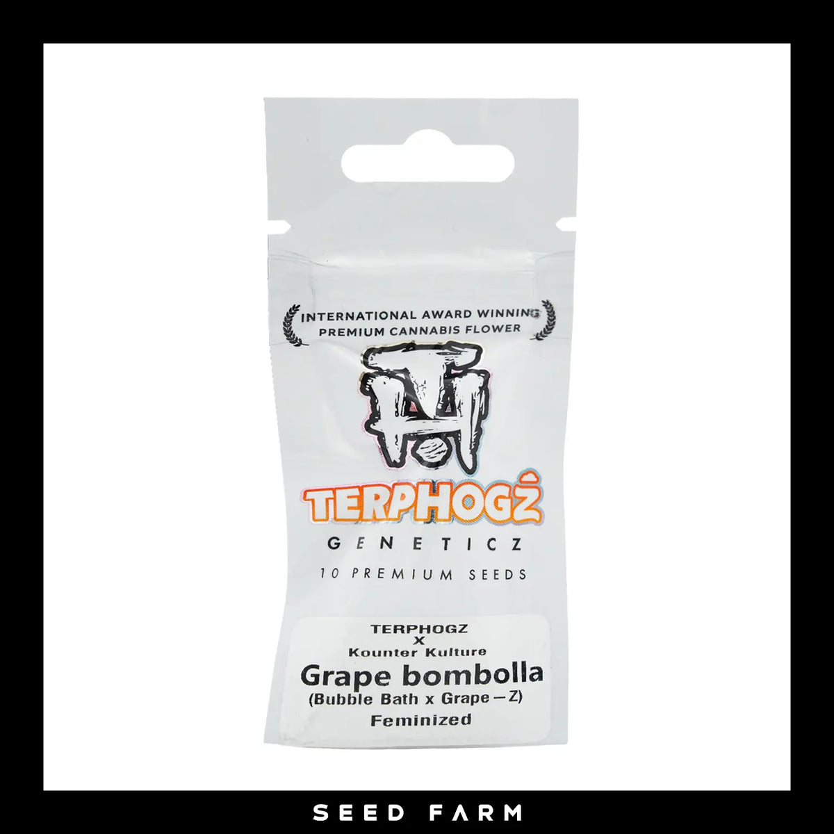 Terphogz, Grape Bombolla, Feminisiert, 10 Seeds, Verpackung, Vorderansicht