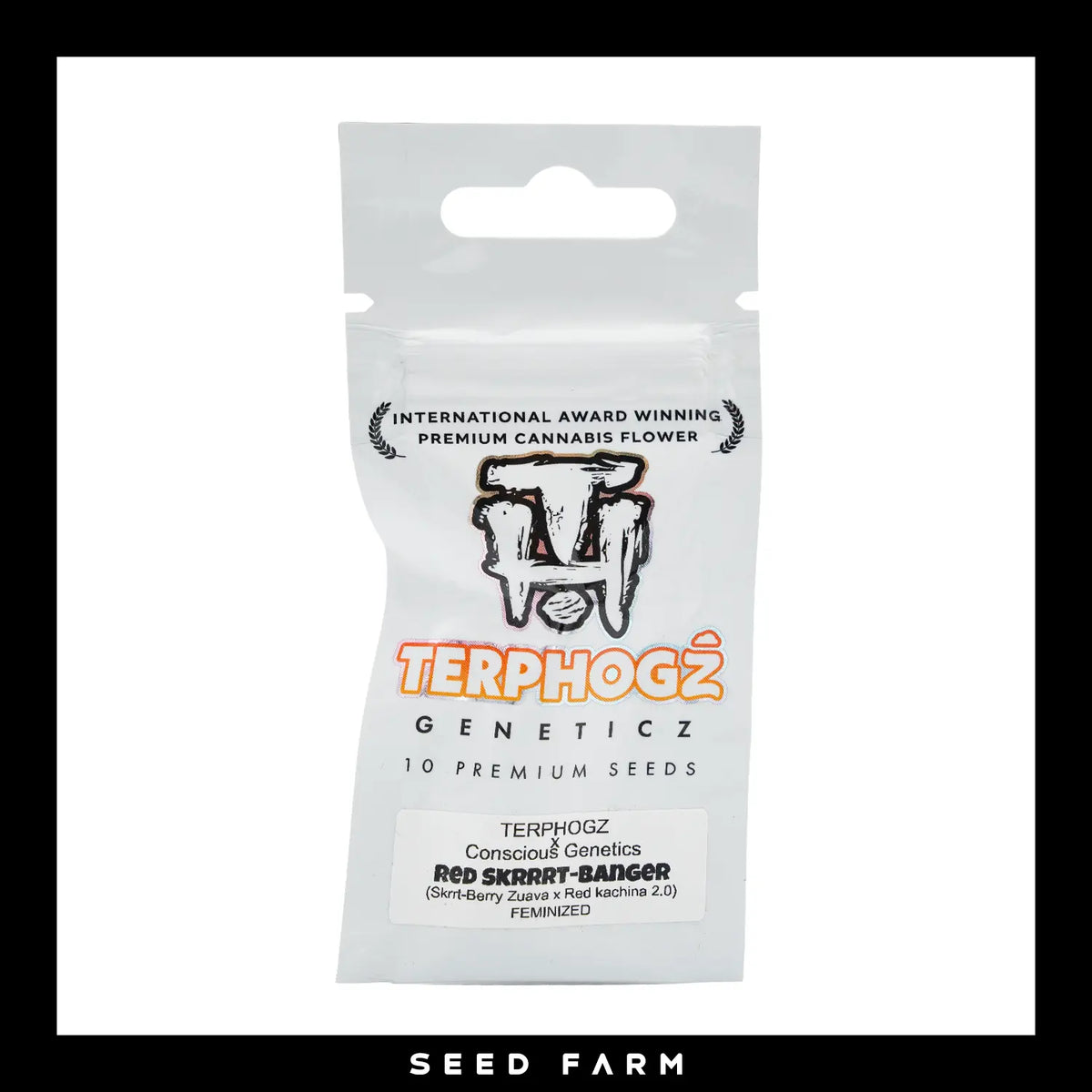 Terphogz, Red Skrrrt-Banger, Feminisiert, 10 Seeds, Verpackung, Vorderansicht